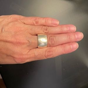 Wide sterling silver band from Silpada